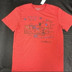 Men's X Large  Home Alone Battle Plan Kevin McCallister Red T-Shirt